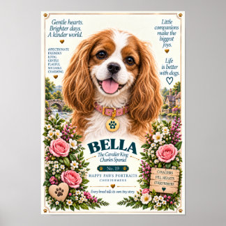 Poster Portrait de Cavalier King Charles Spaniel | Bella