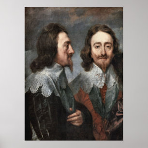 Poster Portrait de Charles I, par Van Dyck