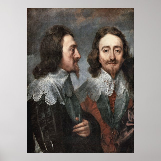 Poster Portrait de Charles I, par Van Dyck (Devant)