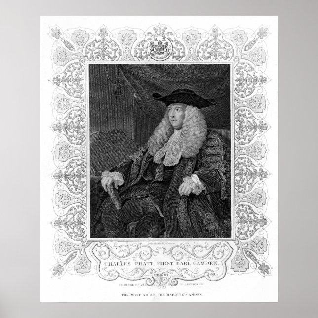 Poster Portrait de Charles Pratt, 1er Earl Camden (Devant)