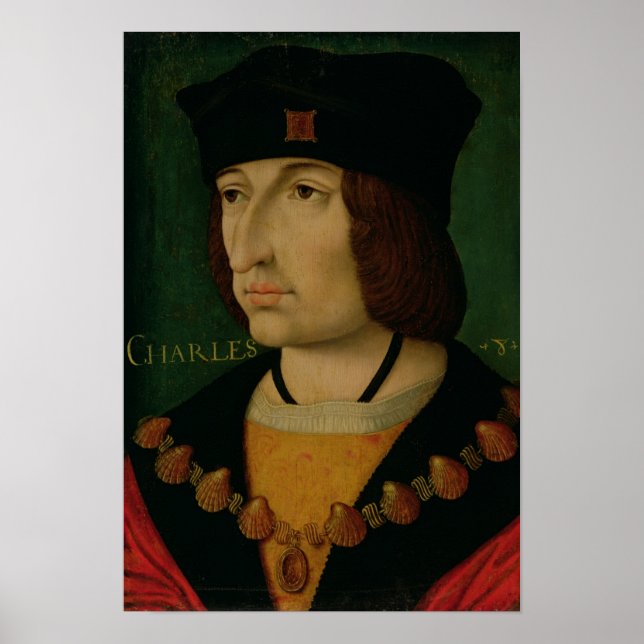 Poster Portrait de Charles VIII Roi de France (Devant)