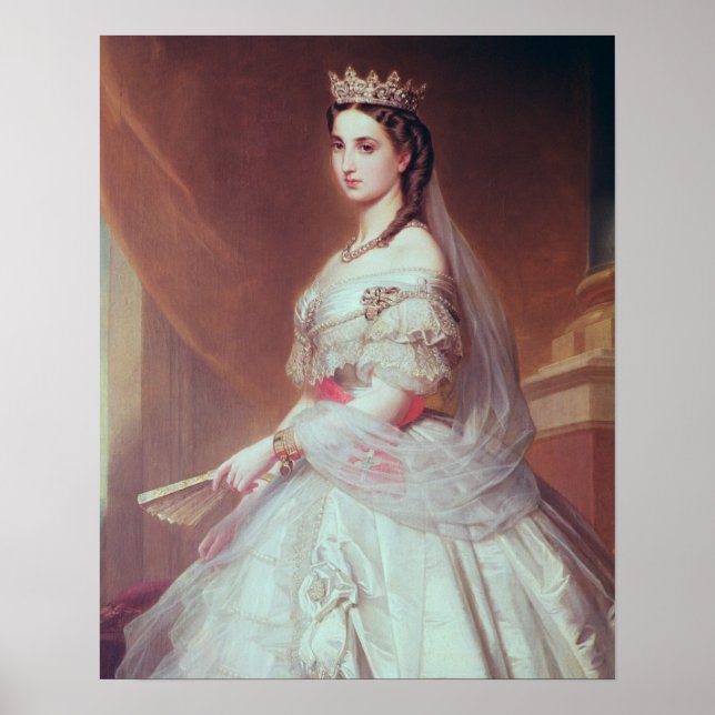 Poster Portrait de Charlotte de Saxe-Cobourg-Gotha (Devant)