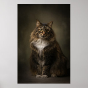 Poster Portrait de chat élégant en studio
