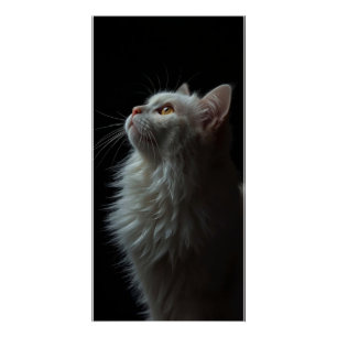 Poster Portrait de chat majestueux Force & Confiance roya