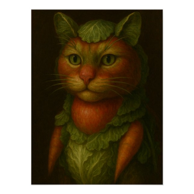 Poster Portrait de chat Renaissance (Devant)