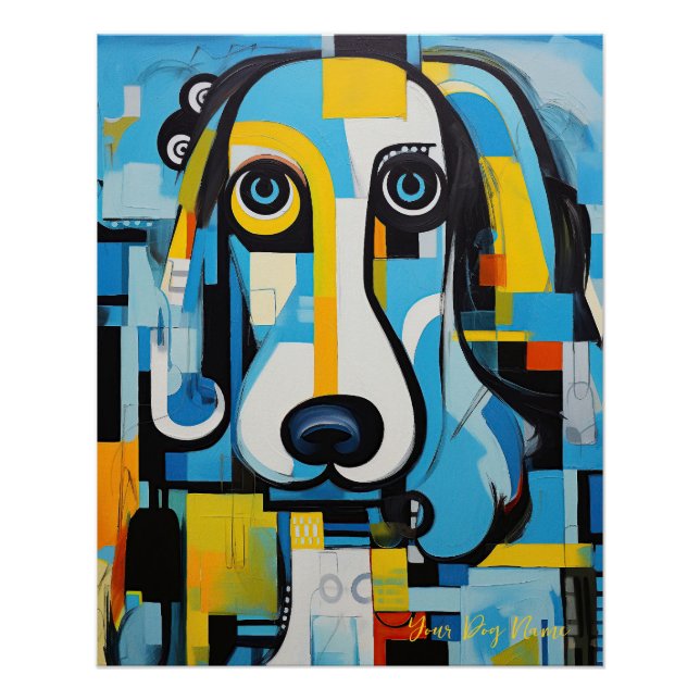 Poster Portrait de chien de caniche 001 - Sable Gabriel (Devant)