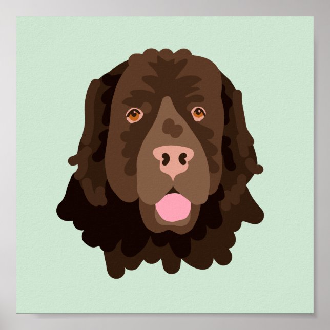 Poster Portrait de chien pilote (Devant)