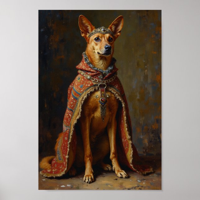 Poster Portrait de chien royal de Caroline (Devant)