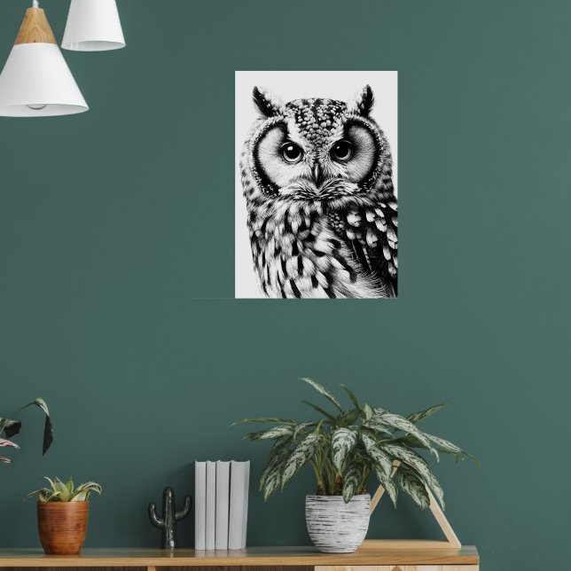 Poster Portrait de Chouette Majestic Taille person (Salon 1)