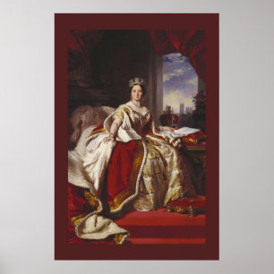 Poster Portrait de couronnement de la reine Victoria