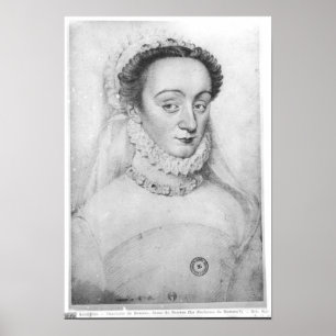 Poster Portrait de dame De de Charlotte De Beaune
