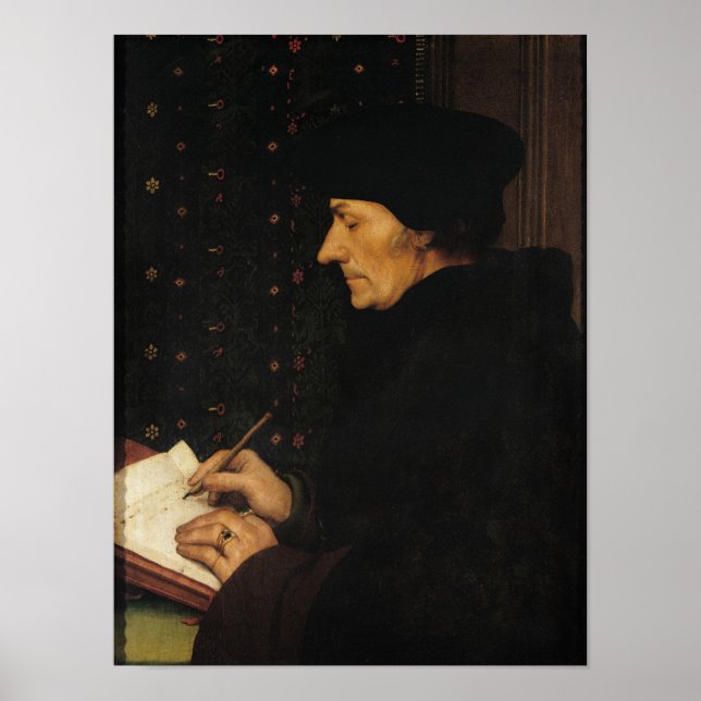 Poster Portrait de Desiderius Erasmus (Devant)