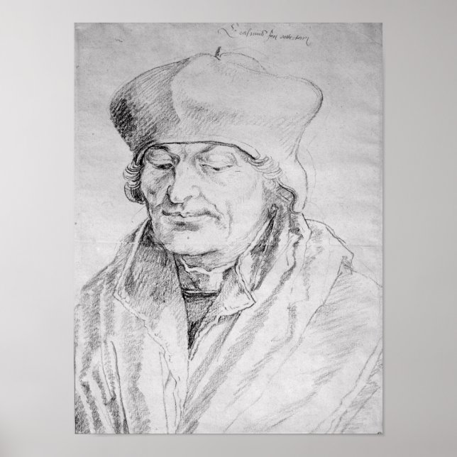 Poster Portrait de Desiderius Erasmus 1520 (Devant)