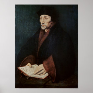 Poster Portrait de Desiderius Erasmus de Rotterdam