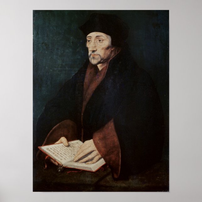 Poster Portrait de Desiderius Erasmus de Rotterdam (Devant)