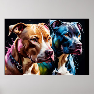 Poster Portrait de deux puces