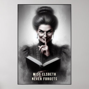 Poster Portrait de directrice d'école de l'ère victorienn