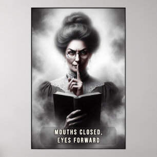 Poster Portrait de directrice d'école victorienne effraya