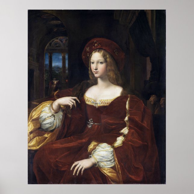 Poster Portrait de Doña Isabel de Request par Raphael (Devant)
