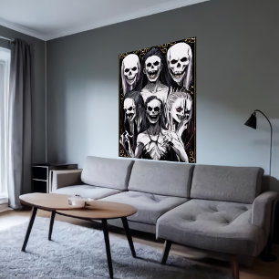 Poster Portrait de famille cool Bizarre   Art AI