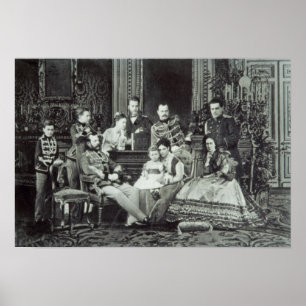 Poster Portrait de famille d'empereur Alexandre II