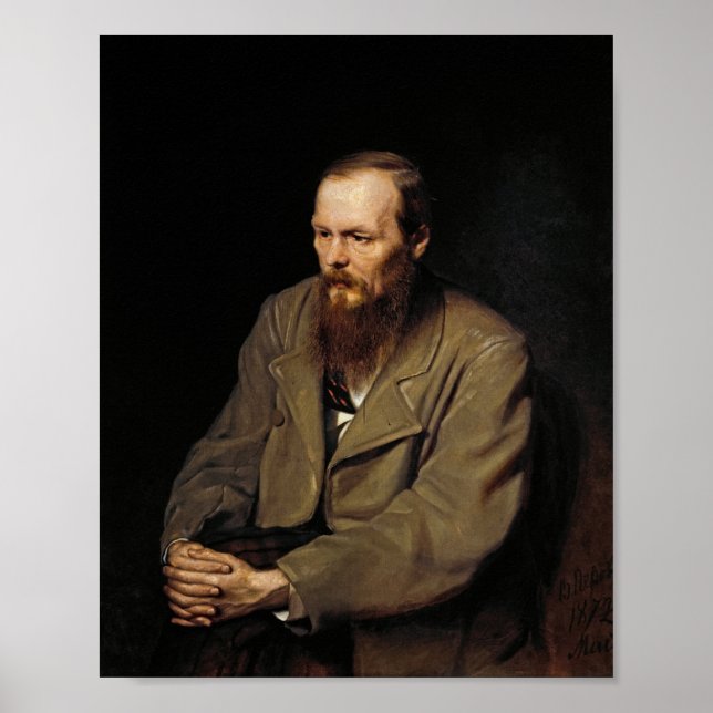 Poster Portrait de Fedor Dostoyevsky by Vasily Perov (Devant)