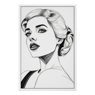 Poster Portrait de femme