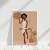 Portrait de femme Abstraite en terre cuite