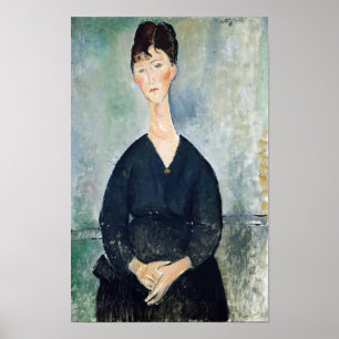 Poster Portrait de femme Café Singer par Amedeo Modiglian