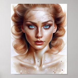 Poster Portrait de fille irréaliste