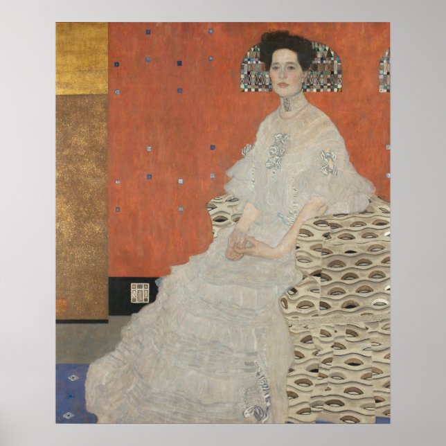 Poster Portrait de Fritza Riedler — Gustav Klimt (1906) (Devant)