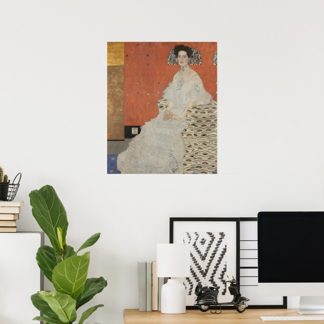 Poster Portrait de Fritza Riedler par Gustav Klimt (Bureau à domicile)