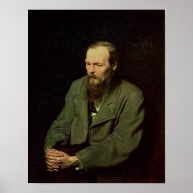 Poster Portrait de Fyodor Dostoïevsky 1872 (Devant)