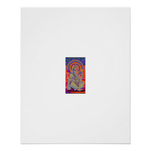 Poster Portrait de Ganesha avec un halo arc-en-ciel de lo