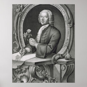 Poster Portrait de Georg Dionysius Ehret (1710-70) engrav