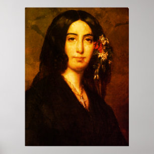 Poster Portrait de George Sand par Auguste Charpentier