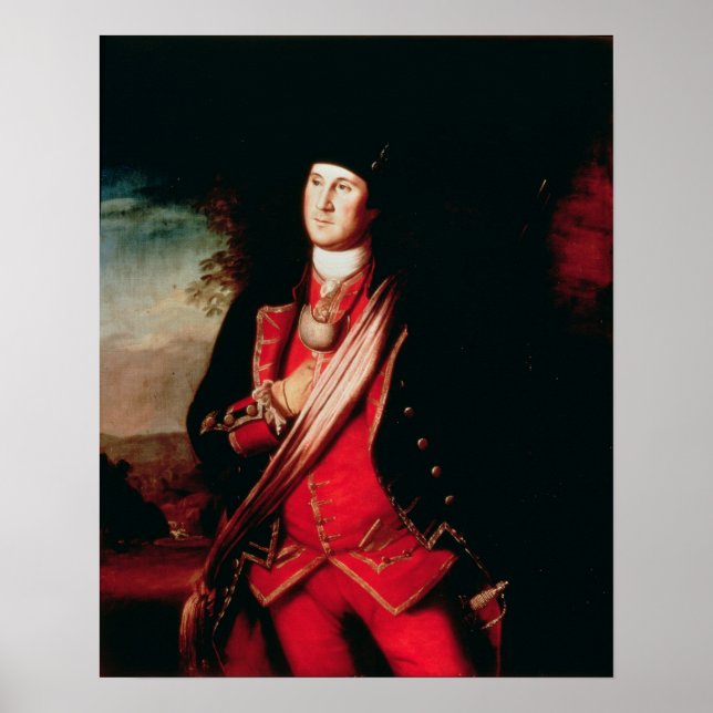 Poster Portrait de George Washington 1772 (Devant)