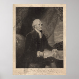 Poster Portrait de GEORGE WASHINGTON par le sauvage