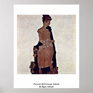Poster Portrait De Gertrude Schiele Par Egon Schiele