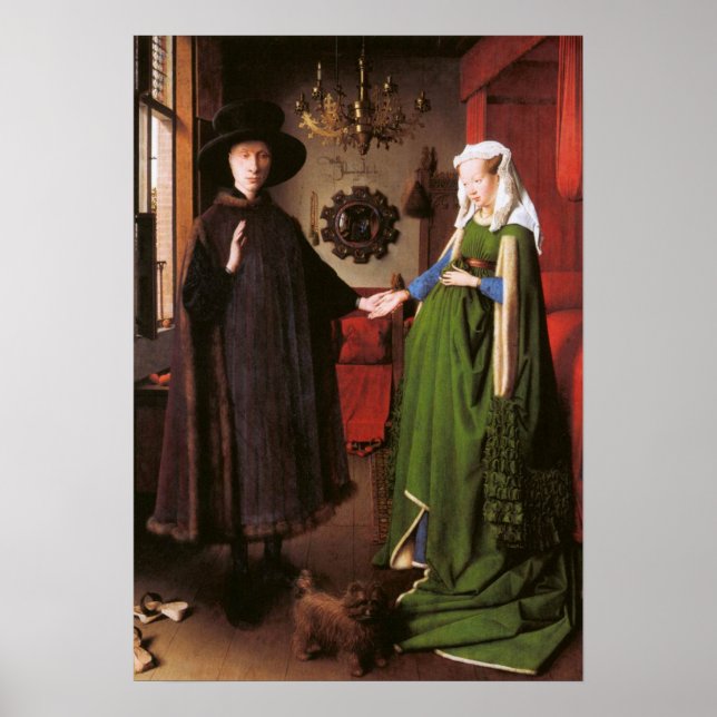 Poster Portrait de Giovanni Arnolfini et de sa femme (Devant)