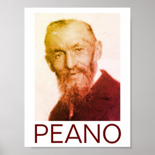 Poster Portrait de Giuseppe Peano
