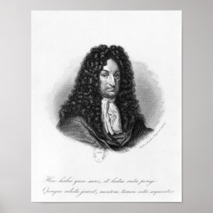 Poster Portrait de Gottfried Wilhelm baron de Leibniz