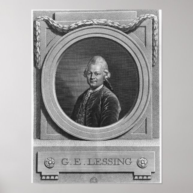 Poster Portrait de Gotthold Ephraim Laling (Devant)