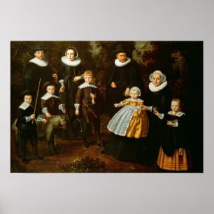 Poster Portrait de groupe de trois générations