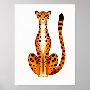 Poster Portrait de guépard tacheté