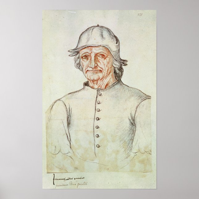 Poster Portrait de Hieronymus Bosch (Devant)