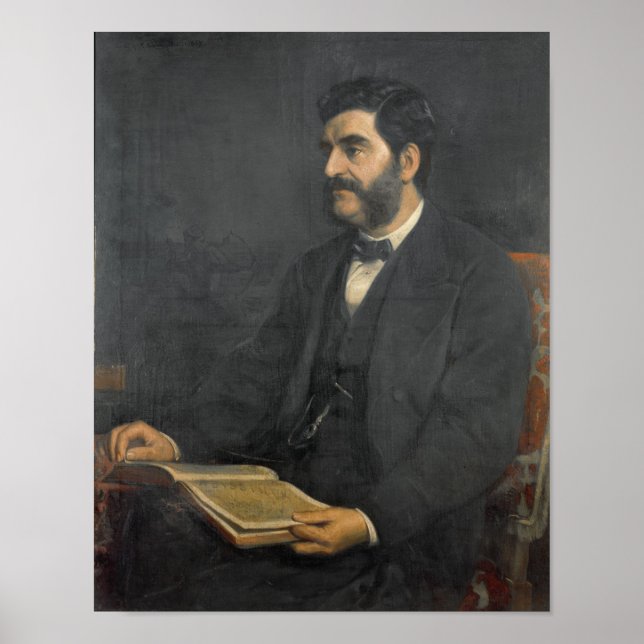 Poster Portrait de Hormuzd Rassam, 1869 (Devant)