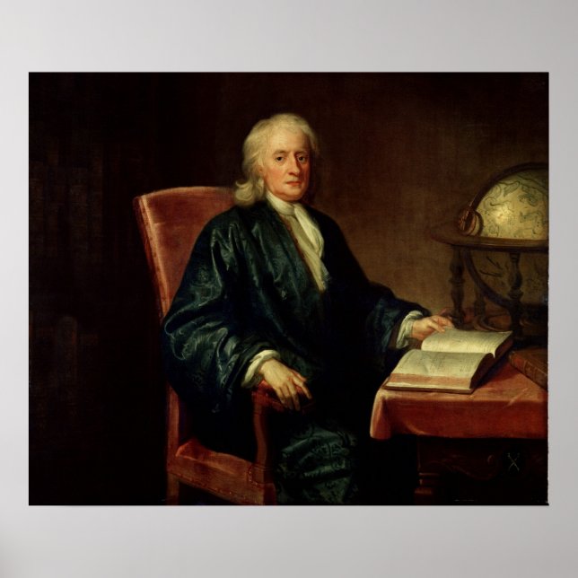 Poster Portrait de Isaac Newton, c.1726 (Devant)