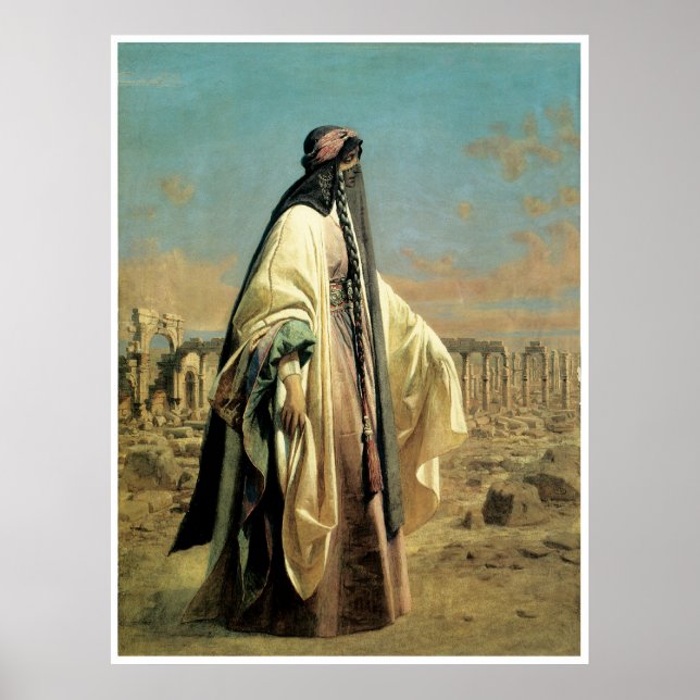Poster Portrait de Jane Digby el Mezrab (Palmyre) 1859 (Devant)