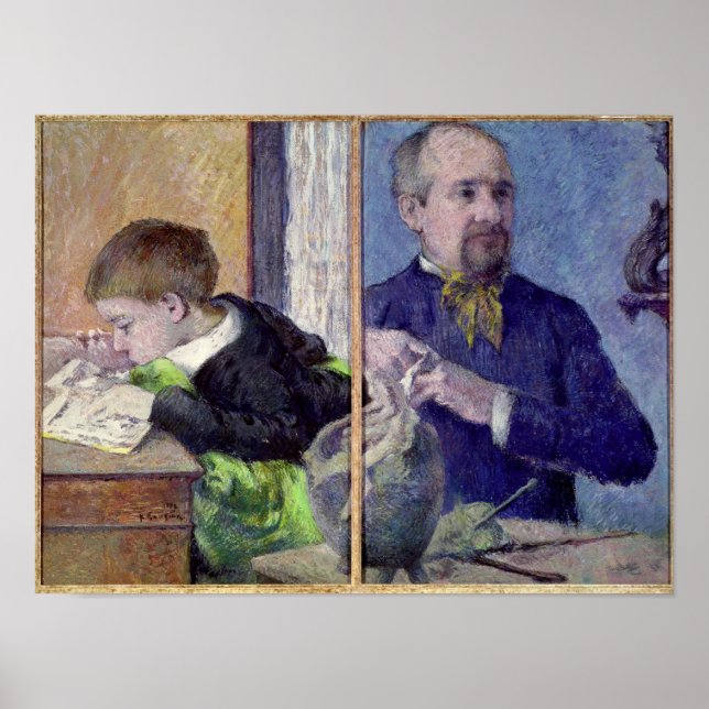 Poster Portrait de Jean Paul Aube et de son fils (Devant)